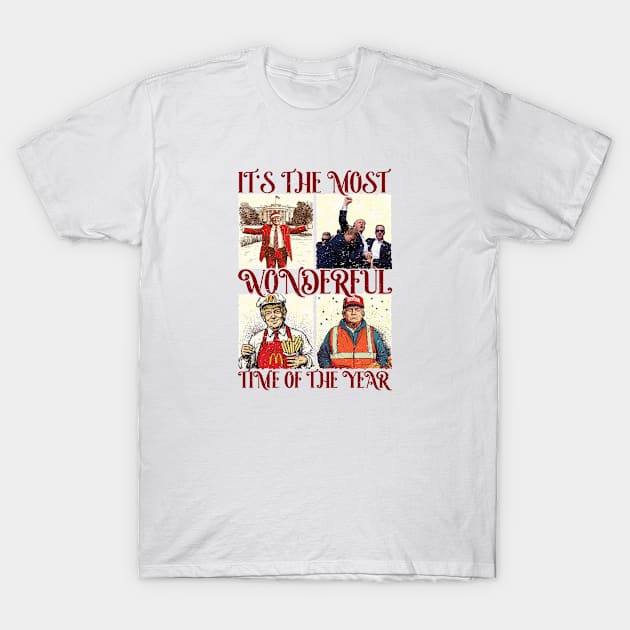 Trump It's The Most Wonderful Time, Trump Christmas T-Shirt by Marr Depaula